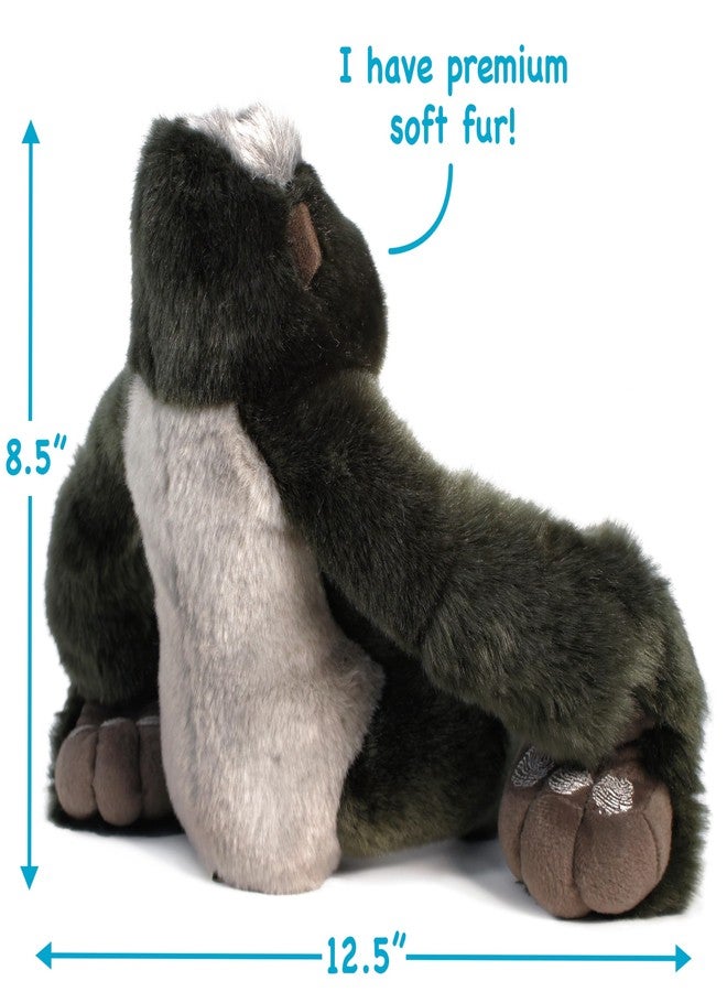 TigerHart Geraldo The Gorilla - 14 Inch (with Hanging Arms Outstretched) Stuffed Animal Plush Monkey - Image 3